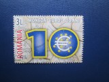 TIMBRE ROMANIA MONEDA EURO, Stampilat