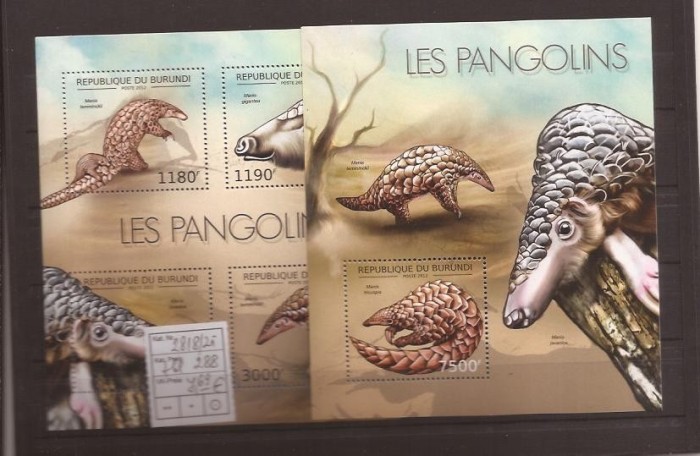 Burundi - 2818/25+bl.288 - Pangolin