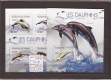 Burundi - dolphins - 2843/6+bl.292, Africa, Natura