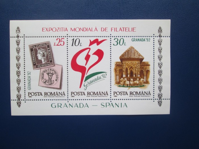 TIMBRE ROMANIA COLITA EXP MONDIALA DE FILATELIE