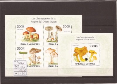 Comores - ciuperci - 2652/5+bl.566 foto