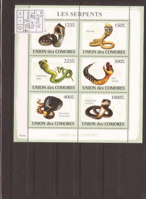 Comores - serpents - 2114/9+bl.474 foto