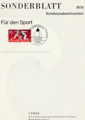 Germania - imprimat cu timbre - aniversar sport foto