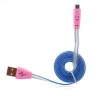 Cablu de date MicroUSB Pink/Blue