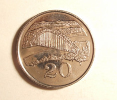 ZIMBABWE 20 CENTI 2002 MAGNETIC foto