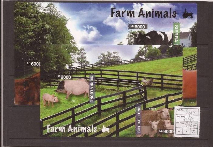 Sierra Leone - 2014 s/s+bl. - farm animale