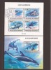 Burundi - dolphins 3293/6+bl.393, Africa, Natura