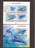 Burundi - dolphins 3293/6+bl.393
