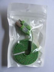 Cablu de date Snur Apple iPhone 5 cu LED Verde foto