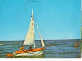CPI (B6249) CARTE POSTALA - IN LARGUL MARII, BARCA CU PANZE, Circulata, Fotografie