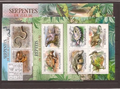 Mozambik - Reptilien 5754/65+bl.629/30 foto
