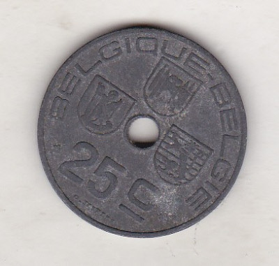 bnk mnd Belgia 25 centimes 1946 foto