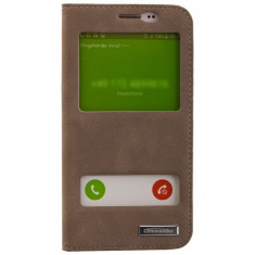 Double Window Brown Leather Case Samsung J7 ON2096 foto