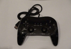 Controller maneta gamepad joistick Clasic Classic Pro Nintendo Wii Negru NOU foto