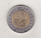 Bnk mnd Portugalia 100 escudos 2000 bimetal, Europa