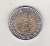Bnk mnd Portugalia 100 escudos 2000 bimetal, Europa