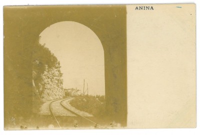 2388 - ANINA, Caras-Severin, Railway tunnel - old postcard, real PHOTO - unused foto