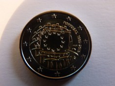 PORTUGALIA 2 euro comemorativ 2015 - drapel European, UNC foto