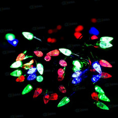 Instalatie de Craciun 40 Lumanari Led Multicolore Fir Negru Lungime 5m foto
