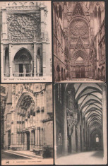 Lot 4 buc ilustrate vechi, detalii biserici celebre foto