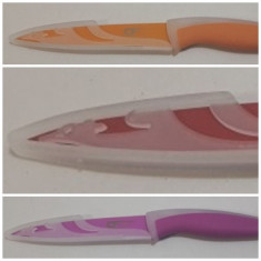 Cutit bucatarie din inox colorat antibacterian si cu protectie ceramica foto