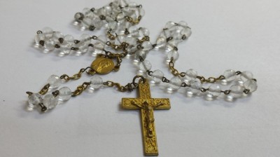 Splendid Finut si Vechi Rozar Franta executat in alama cu margele de Cristal Rar foto