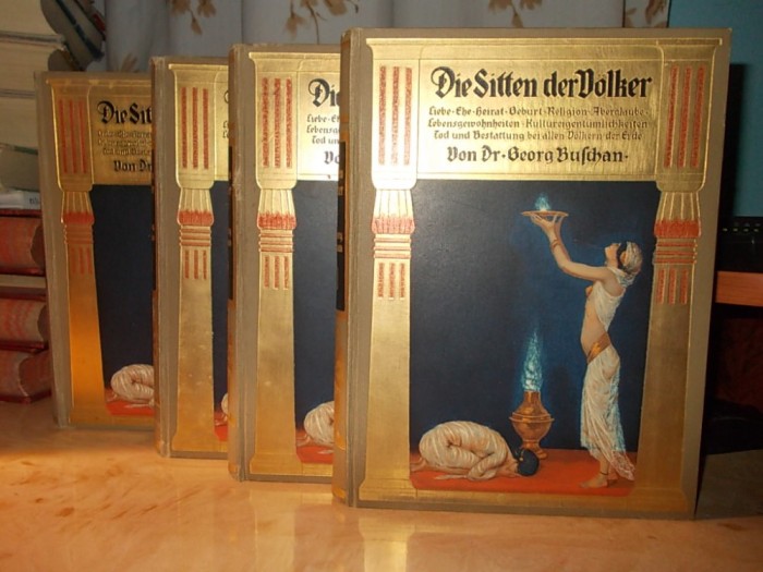 DR. GEORG BUSCHAN - OBICEIURILE POPOARELOR / DIE SITTEN DER VOLKER * 4 VOL~1922*