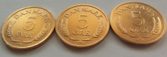 Lot 3 Monede 50 Ore - DANEMARCA 1969, 1971, 1972 *cod 2433 foto