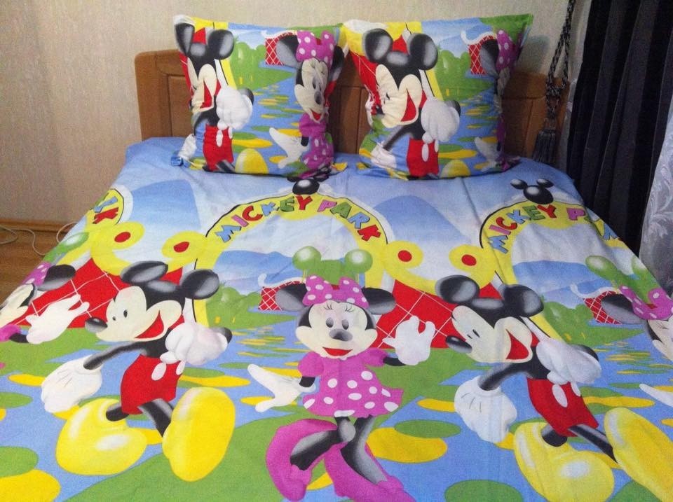 Lenjerie Mickey si Minnie Mouse 2 persoane - cod | arhiva Okazii.ro