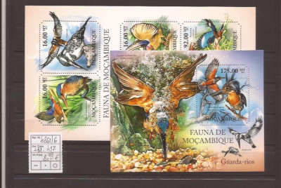 Mozambik - pasari - kingfishers 4861/6+bl.497 foto