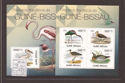 Guinea - Bissau - pasari - 5857/60+bl.1034 foto