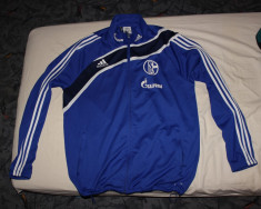 Bluza trening Adidas - Clima365 - L/XL - Albastru cu Alb - Schalke 04 foto