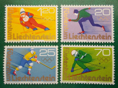 Liechtenstein 1976 sport olimpiada Innsbruck &amp;#039;76 - serie nestampilata MNH foto