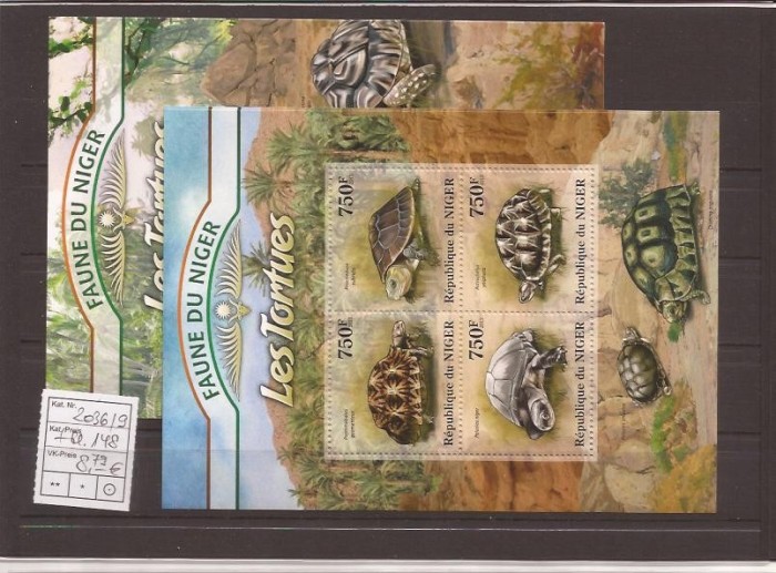 Niger - turtles - 2036/9+bl.148