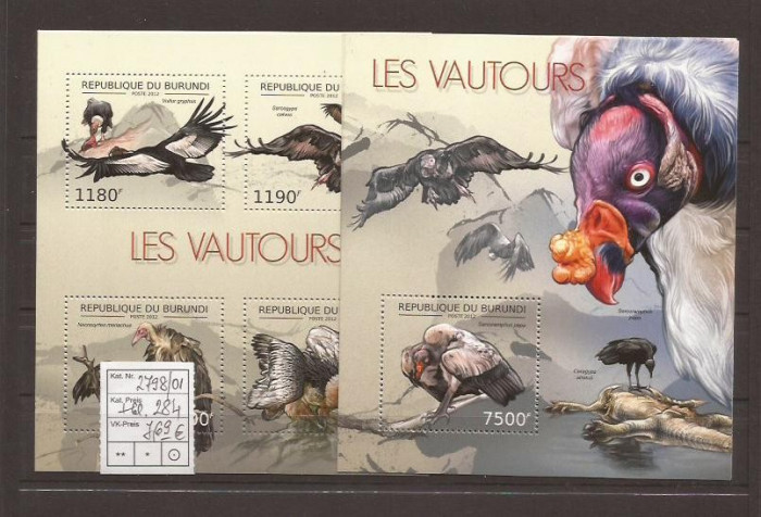 Burundi - vultures - 2798/01+bl.284
