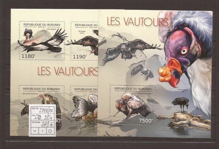 Burundi - vultures - 2798/01+bl.284