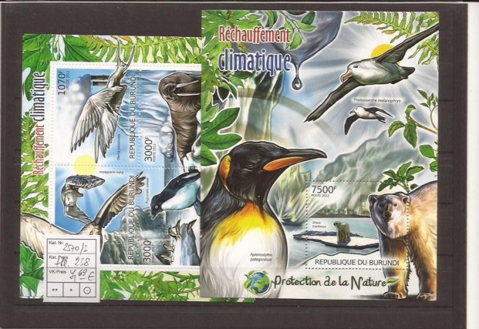 Burundi - Nature Protection 2570/3+bl.238