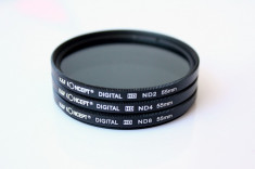 Set 3 filtre ND2 ND4 ND8 pe 55mm Kent Faith Concept + bonus laveta microfibra. foto