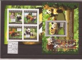 Guinea - pandas 8319/22+bl.1945, Africa, Natura