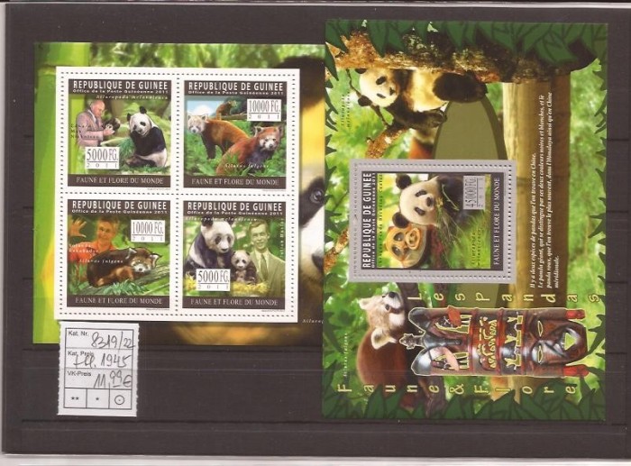 Guinea - pandas 8319/22+bl.1945