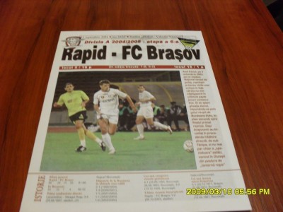 Program Rapid - F.C. Brasov foto