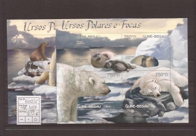 Guinea - Bissau - Ursos polares 6212/5+bl.1097 foto