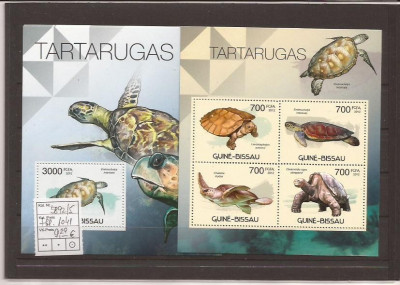 Guinea - Bissau - turtles - 5892/5+bl.1041 foto