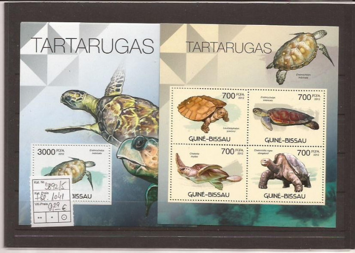 Guinea - Bissau - turtles - 5892/5+bl.1041