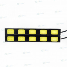 2 Buc Lampa auto pentru ceata 12V si 5 Led-uri COB 12W REZISTENTA LA APA foto