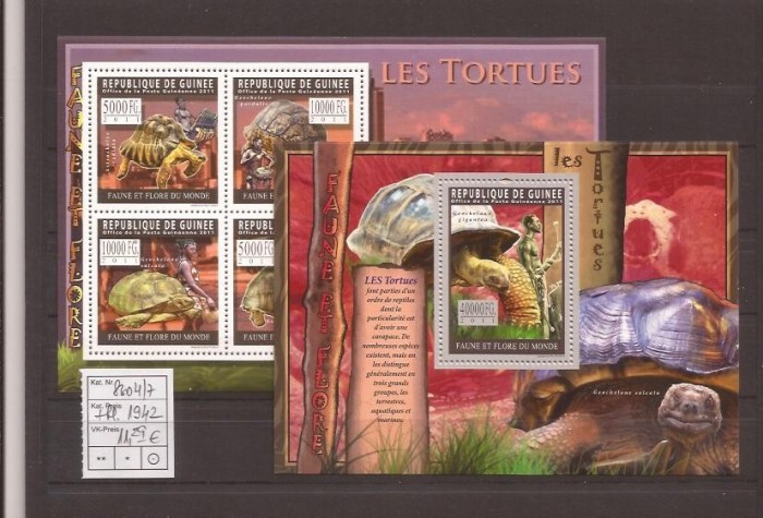 Guinea - turtles 8304/7+bl.1942