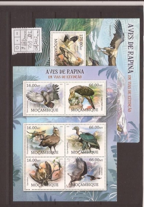 Mozambik - pasari - 5775/80+bl.632