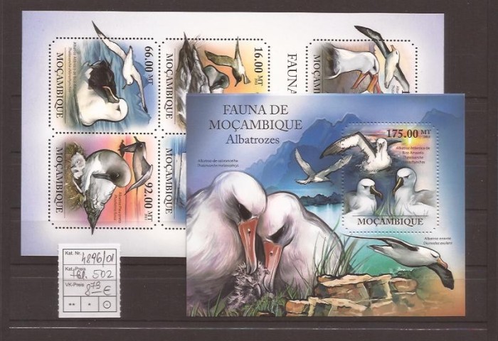 Mozambik - Albatroses 4896/01+bl.502