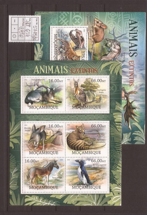 Mozambik - Fauna 5789/94+bl.634