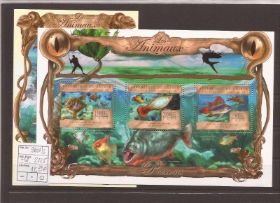 Guinea - peste 9801/3+bl.2225 foto